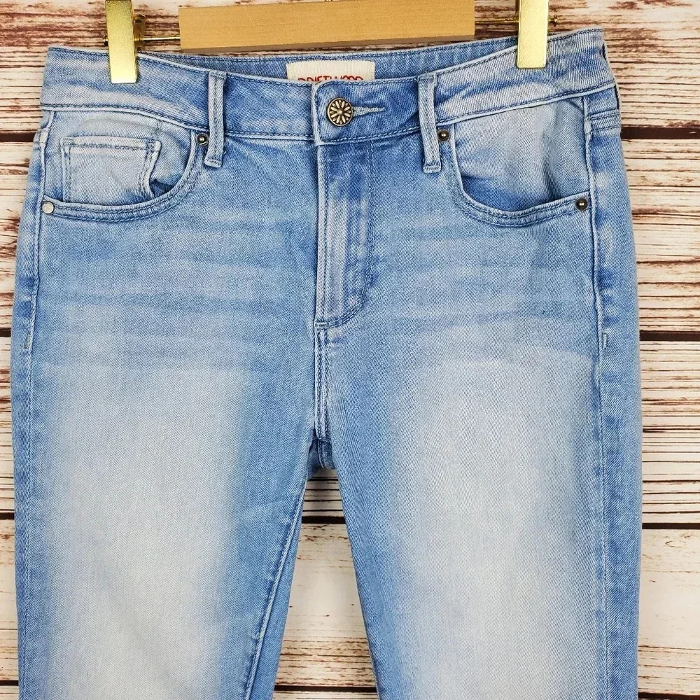 Driftwood Womens 26x25 Candace Cropped Raw Hem Denim Jeans - Picture 2 of 9